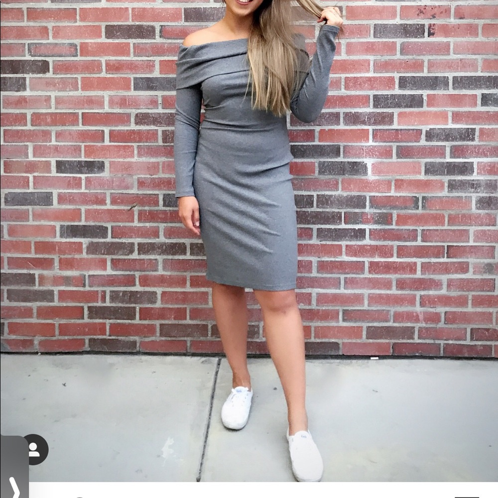 GREY LONGSLEEVE DRESS
